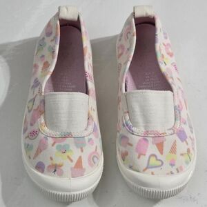H&M Girls Fun Colorful Patterned Kids Slip-On Sneaker Shoes Size 13.5